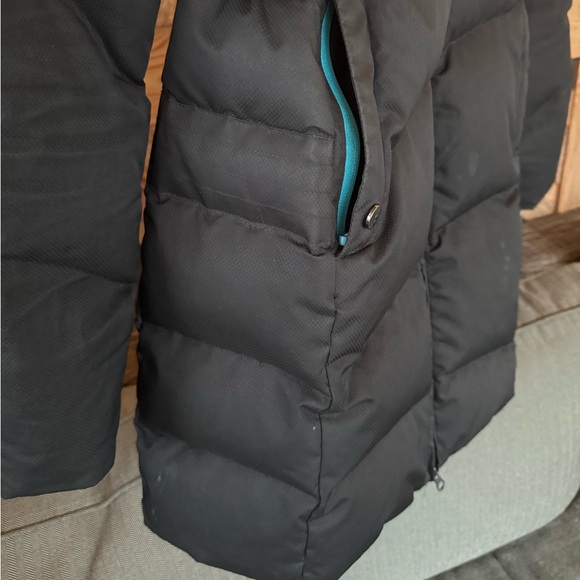 Salomon Women's Black Long Down Puffer Jacket size Small - Picture 3 of 9